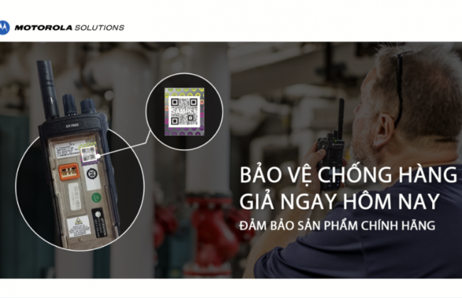 Motorola Solution ra mắt hệ thống xác thực bộ đàm thật giả bằng mã QR